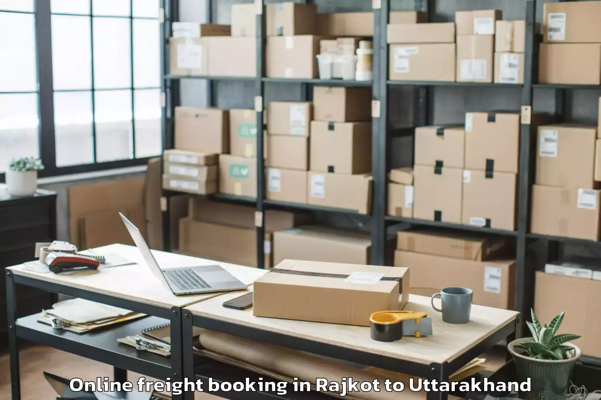 Trusted Rajkot to Chiniyalisaur Online Freight Booking